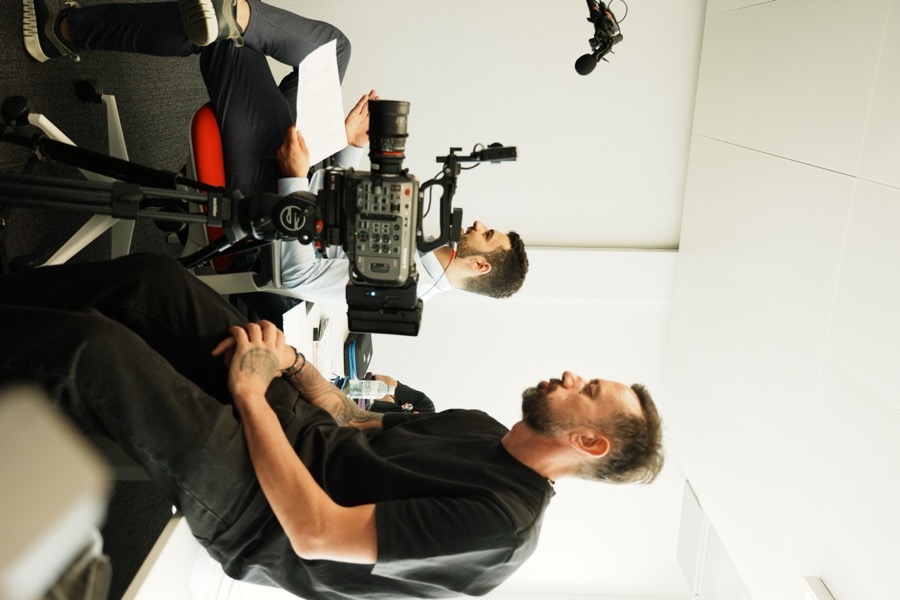 Kamera beim Interview